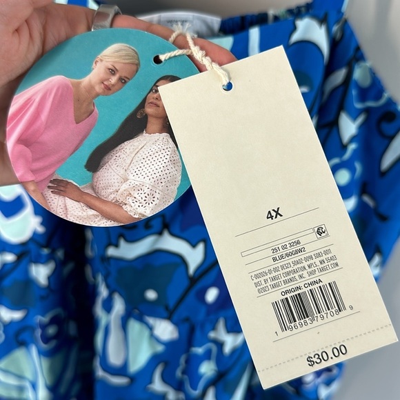 NWT Women Rhode x Target Limited Edition Zinnia Floral Tiered Mini Dress Size 4X - Picture 13 of 15